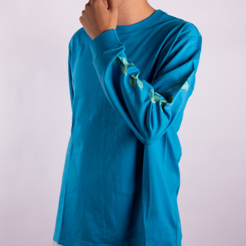 Camiseta Manga Longa Adidas Nora Gr8743 Azul Claro